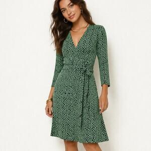 Vintage Liz Claiborne Wrap Dress M 90s Minimalist Career Quiet Luxury